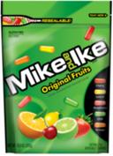 Mike and Ike Original Fruits Chewy Candy, 10 Ounce Stand Up Bag -- 8 per case.