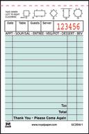 Royal Green Booked 1 Part 14 Lines Guest Check Paper -- 100 per case.