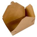 AmerCareRoyal Kraft Number 3 Folded Takeout Box, 7.75 x 5.5 x 2.5 inch -- 200 per case.