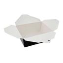 Royal Number 8 Black Folded Takeout Box, 6 x 4.75 x 2.5 inch -- 300 per case