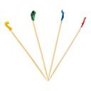 AmerCareRoyal Bamboo Assorted Club Frill Toothpick, 4 inch -- 10000 per case.