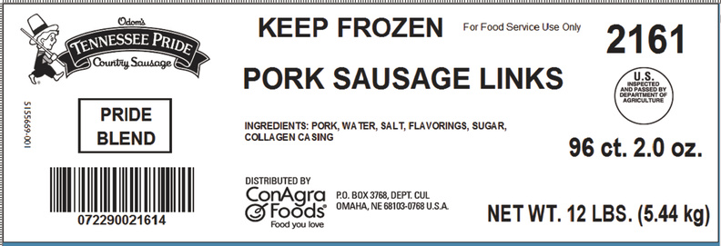 Odoms Tennessee Pride Country Blend Casing Sausage Link, 12 Pound.