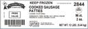 Odoms Tennessee Pride Special Blend Fully Cooked Trimmed Sliced Patty, 12 Pound.