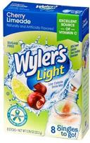 Wylers Light Cherry Limeade Drink Mix, 0.09 Ounce -- 96 per case