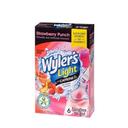 Wylers Light Singles To Go Strawberry Punch with Caffeine Drink Mix, 6 count -- 12 per case