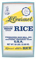 Producers Rice Le Gourmet Medium Grain Rice, Maximum Broken Content 4 Percent, 50 Pound.