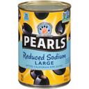 Pearls Reduced Sodium Large Pitted Olives, 6 Ounce -- 12 per case.