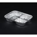 Durable 3 Compartment Foil Tray with Lid, 250 count