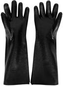 Chefs Line Rubber Elbow Length Black Cleaning Gloves, 18 inch -- 24 per case