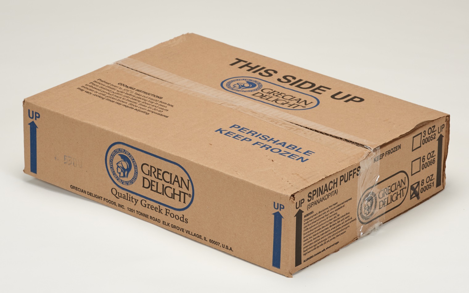 Grecian Delight Cheese and Spinach Pie, 15 Pound -- 3 per case.