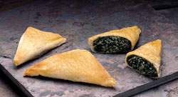 Grecian Delight Cooked Cheese and Spinach Pie Appetizer, 6 Ounce -- 36 per case.