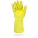 The Safety Zone Extra Large Yellow Flock Lined Latex Gloves -- 12 pairs per case.