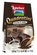 Loacker Quadratini Cocoa Plus Milk Bite Size Wafer Cookie , 4.41 Ounce -- 6 per case