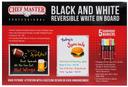 Chef Master Large Reversible Black White Marker Board, 24 x 36 inch