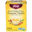 Yogi Organic Sweet Ginger Citrus Turmeric Vitality Tea, 16 tea bags -- 6 per case