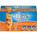9Lives Seafood and Poultry Favorites Wet Cat Food - Variety Pack, 132 Ounce