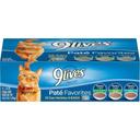 9Lives Pate Favorites Wet Cat Food - Variety Pack, 66 Ounce