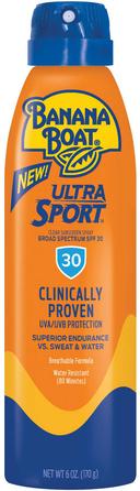 Banana Boat Ultra Sport SPF 30 Clear Sunscreen Spray, 6 Ounce Bottle -- 12 per case