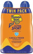 Banana Boat Ultra Sport SPF 30 Clear Sun Screen Spray, 12 Fluid Ounce - 3 count per pack -- 2 packs per case