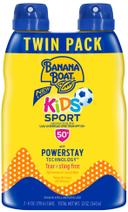 Banana Boat Sport SPF 50 Sun Screen Lotion Spray, 12 Ounce Bottle - 3 count per pack -- 2 packs per case