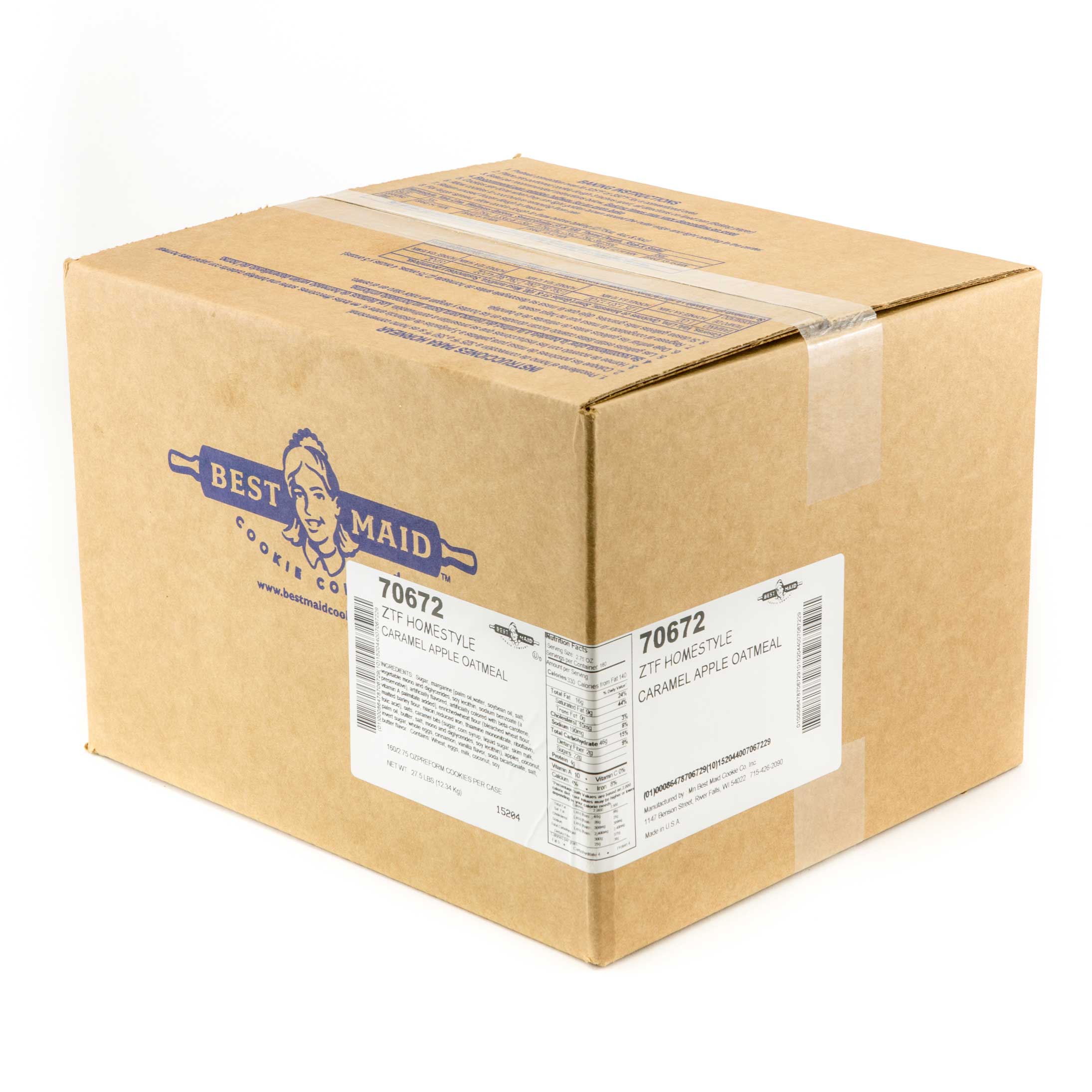 Best Maid Caramel Apple Oatmeal Cookie Dough, 2.75 Ounce -- 160 per case.