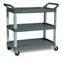Rubbermaid Gray Global Open Sided Utility Cart
