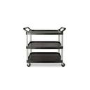 Rubbermaid Black Global Open Sided Utility Cart