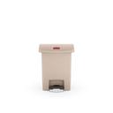 Rubbermaid Slim Jim Beige Step On Front Step Resin Container, 8 Gallon Capacity