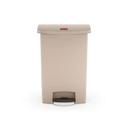 Rubbermaid Slim Jim Beige Step On Front Step Resin Container, 24 Gallon Capacity