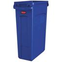 Rubbermaid Slim Jim Blue Vented Container, 23 Gallon