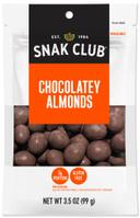 Century Snacks Snak Club Premium Pack Chocolate Almonds, 3.5 Ounce -- 6 per case