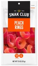Century Snacks Snak Club Premium Peach Rings, 7.5 Ounce -- 6 per case