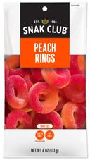Century Snacks Snak Club Peach Rings, 4 Ounce Bag -- 12 per case