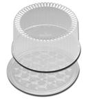 Displaycake Clear Polystyrene Two Three Layer Cake Container, 9 inch -- 80 per case.