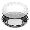D and W Fine Pack DisplayPie Black Pie Container with Clear Low Dome Lid, 10 inch -- 160 per case