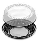 D and W Fine Pack Black Pie Take Out Container with Clear High Dome Lid, 10 inch -- 160 per case.