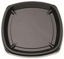 D and W Fine Pack Black Square Cater Tray, 16 inch -- 50 per case