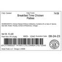 Sausages By Amylu Amylu Breakfast Time Chicken Patties, 10 Pound