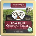 Organic Valley Organic Raw Mild Cheddar Cheese, 8 Ounce -- 12 per case