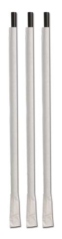 D and W Fine Pack Ebony Tall Giant Wrapped Straw, 10 1/4 inch -- 1200 per case.