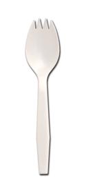 Senate White Medium Weight Polypropylene Spork -- 1000 per case.