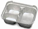 D and W Fine Pack Aluminum 3 Compartment Closable Container, 8.50 x 6.38 inch -- 500 per case