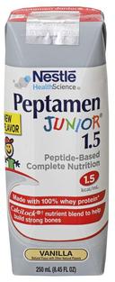 Nestle Peptamen Junior 1.5 Vanilla Tube Feeding Formula Food, 8.45 Fluid Ounce -- 24 per case