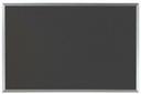 Aarco Clear Satin Anodized Finish Aluminum Frame Designer Black Fabric Bulletin Board, 24 inch Height x 36 inch Width
