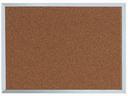 Aarco Clear Satin Anodized Aluminum Frame Natural Pebble Grain Cork Bulletin Board, 18 inch Height x 24 inch Width
