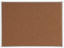 Aarco Clear Satin Anodized Aluminum Frame Natural Pebble Grain Cork Bulletin Board, 36 inch Height x 48 inch Width