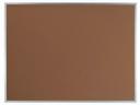 Aarco VIC Clear Satin Anodized Aluminum Frame Tan Cork Durable Bulletin Board, 36 inch Height x 48 inch Width