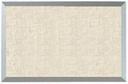 Aarco Clear Satin Anodized Aluminum Frame Burlap Weave Cappuccino Vinyl Bulletin Board, 12 inch Height x 18 inch Width