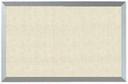 Aarco Clear Satin Anodized Aluminum Frame Burlap Weave Putty Vinyl Bulletin Board, 12 inch Height x 18 inch Width