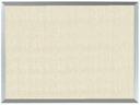 Aarco Clear Satin Anodized Aluminum Frame Burlap Weave Putty Vinyl Bulletin Board, 18 inch Height x 24 inch Width